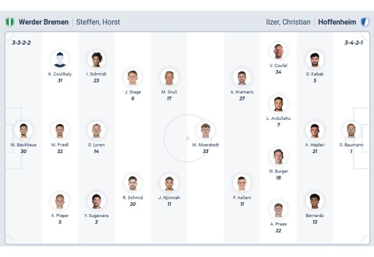 Nhận định b&oacute;ng đ&aacute; Bremen vs Hoffenheim