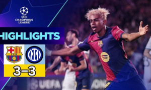 Highlight bóng đá Barca vs Inter: Dumfries gọi, Yamal trả lời