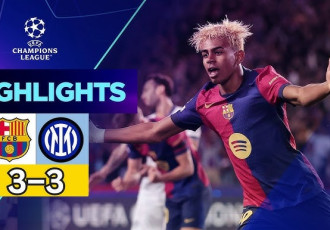 Highlight bóng đá Barca vs Inter: Dumfries gọi, Yamal trả lời