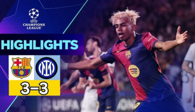 Highlight bóng đá Barca vs Inter: Dumfries gọi, Yamal trả lời
