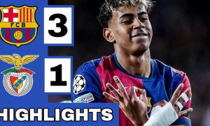 Highlight bóng đá Barcelona vs Benfica, 0h45 ngày 12/3: Đẳng cấp Yamal