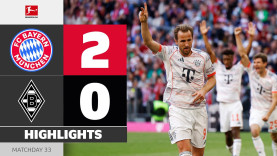 Highlight bóng đá Bayern vs Monchengladbach: Harry Kane toả sáng ngày đầu nâng cúp