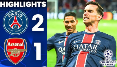 Highlight bóng đá PSG vs Arsenal: Pháo thủ chính thức trắng tay