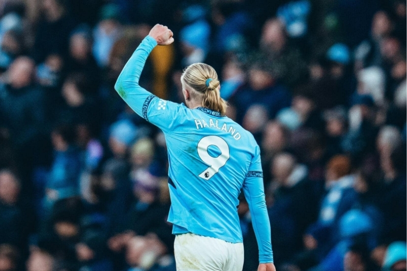 Erling Haaland, ch&acirc;n s&uacute;t chủ lực của Manchester City (Nguồn: Sưu tầm)